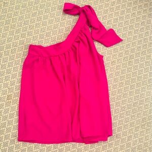 New With Love Single Shoulder Top (Pink)